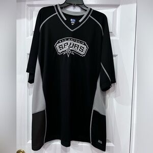 San Antonio Spurs Black and Gray Men's Shirt